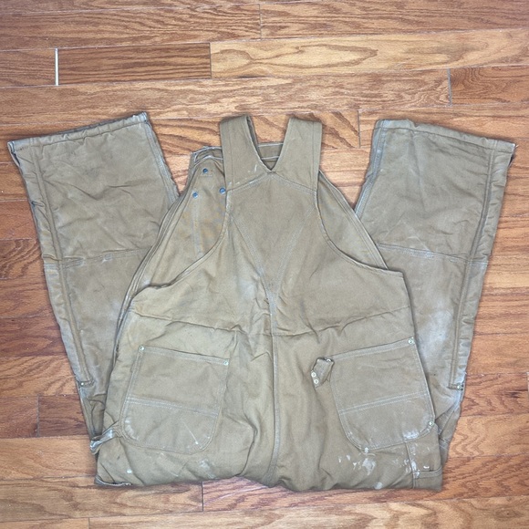 Vintage Carhartt Double Knee Insulated Bibs Overalls: Size 40x30 - Picture 2 of 10